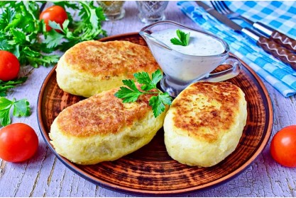 Картопляні зрази  з куркою